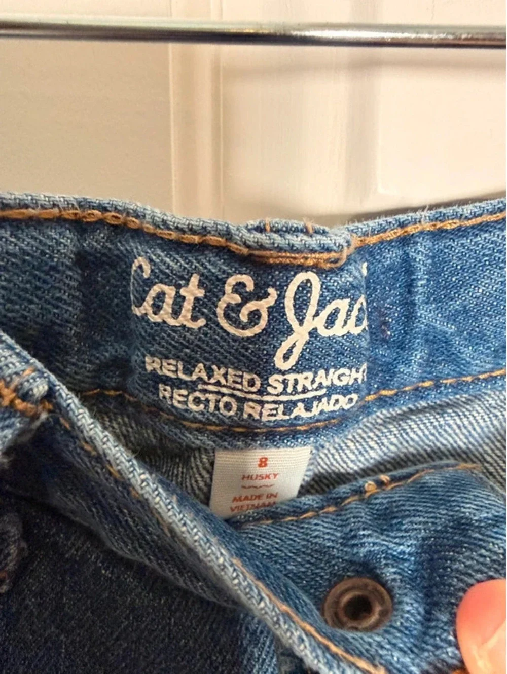 Cat & Jack Relaxed Straight Leg Jeans 8